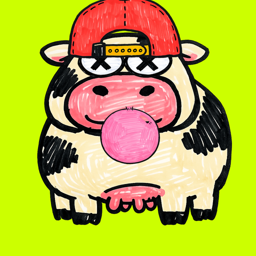 MOOLAH cow #26 — bubblegum