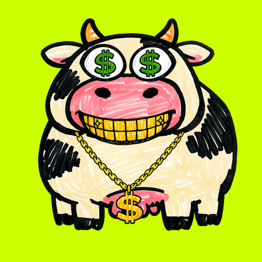MOOLAH cow #35 — grillz and dollar chain